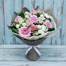 Букет цветов из:  Герберы, Альстромерии и Хризантемы в Юганце