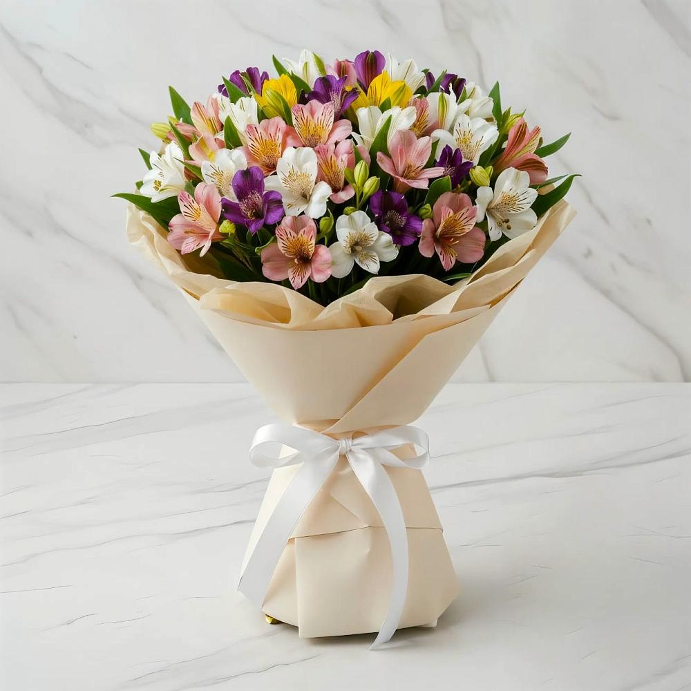 Букет цветов из: Альстромерии в Юганце