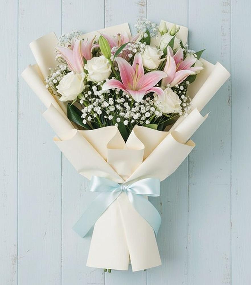 Букет цветов из: Лилии в Юганце