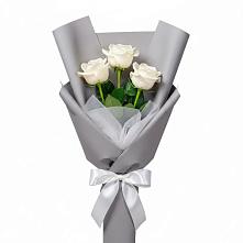 Букет 3 белые розы #REPLACE_PRED# Юганце
