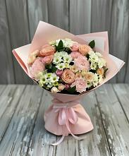 Букет цветов из:  Гвоздики, Розы и Хризантемы в Юганце