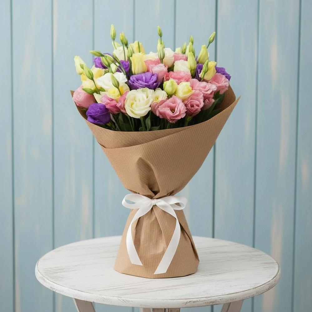 Букет цветов из: Лизиантусы в Юганце